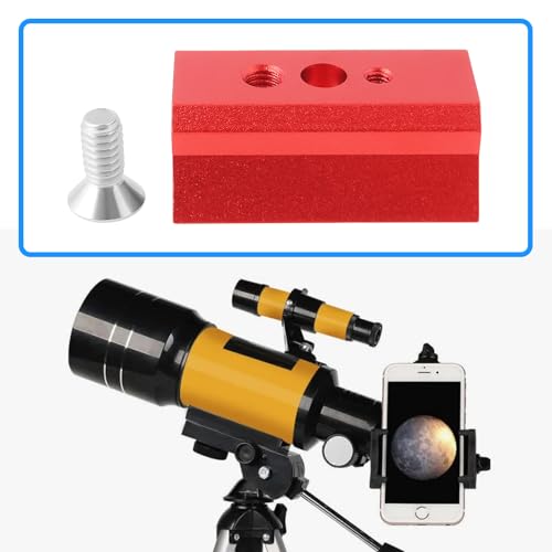 Be In Your Mind 45mm Teleskop-Schwalbenschwanzplatte mit Schraube 45x31x16mm Passend für Teleskope (Rot)