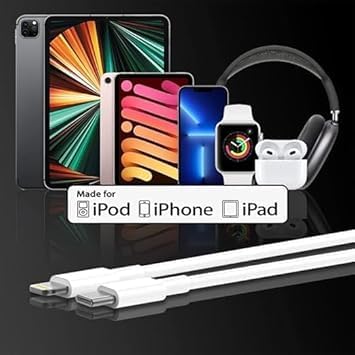 Image of Original with New Braided C to -C Cable Cord, 20W USB-C Power Adapter Type-C Wall Charger for iPhone 15 /15 Plus /15 Pro /15 Pro Max /iPad Pro /Air 5th /Mini /iPad 10th Mobile Charger (DEC85)