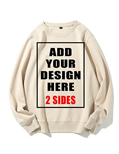 Custom Crewneck Sweatshirt for Women Men Personalized Sweatshirt Design Your Own Front and Back