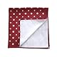 GIMIRO Männer simulierte Seidenschal 53x53cm Seidentuch Burgunderrot mit Blumen- und Quadratmuster, Polyester Halstuch, Elegantes Design (Claret Retro Small Flower Squares)