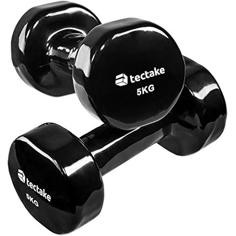 TecTake Vinyl Hantelset Fitness Hanteln mit rutschfester Oberfläche - diverse Modelle Cover