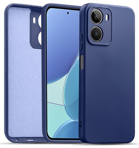 Image of Liquid Silicone Back Cover Case for Redmi 15A 5G | Soft Micro-Fibre Lining Inside | Camera Protection Bump | Shockproof Back Cover Case for Redmi 15A 5G (Silicone,Blue)