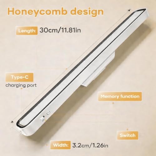 Image of Magnetic Rechargeable Desk LED Lamp with Touch Dimmer | 3-Mode Study & Reading Light for Hostel, Bedroom, Travel & Power-Cut Use