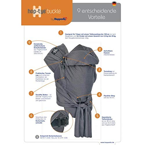 HOPPEDIZ babydrager Hop-Tye Buckle Grenada crème - Image 6