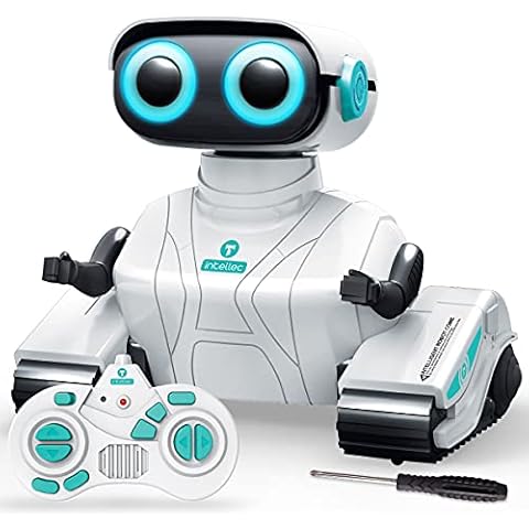 REMOKING RC Roboter Kinder Spielzeug, 2.4GHz Ferngesteuertes Auto mit Ton und Licht, Roboter Geschenk für Jungen und Mädchen (Weiß) Cover