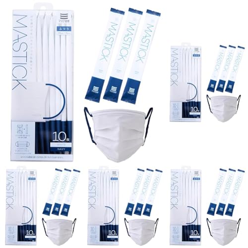 �}�X�N�K�� �X�e�B�b�N�^ ��}�X�N MASTICK �}�X�e�B�b�N �z���C�g×�l�C�r�[ �ӂ� 10���� (× 5)