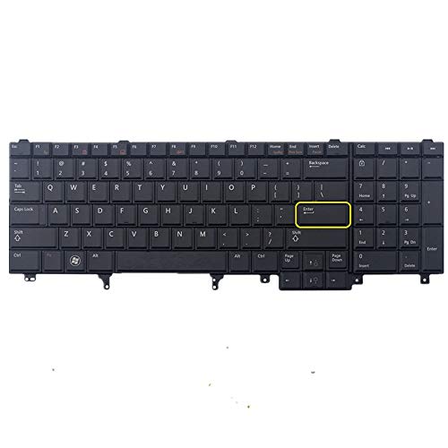 Clavier Dell Latitude E5530 de remplacement pour réparer les touches bloquées US noir
