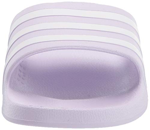 Adidas Women's Adilette Aqua Slides Sandal, Clear Lilac/White/Clear Lilac, 10 #TOP1
