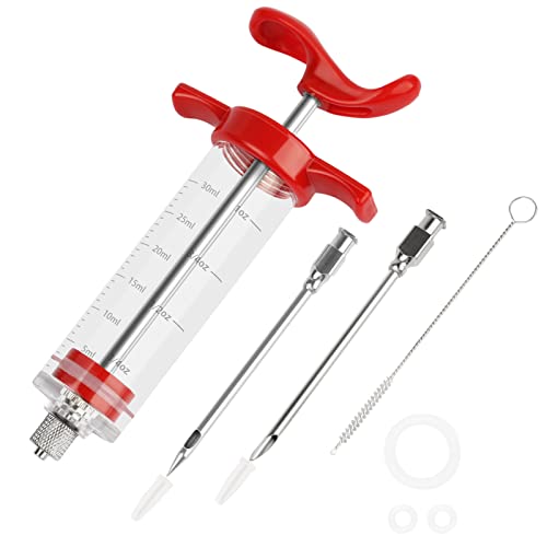 Yuepin Meat Injector Syringe Kit with Stainless Steel Needles