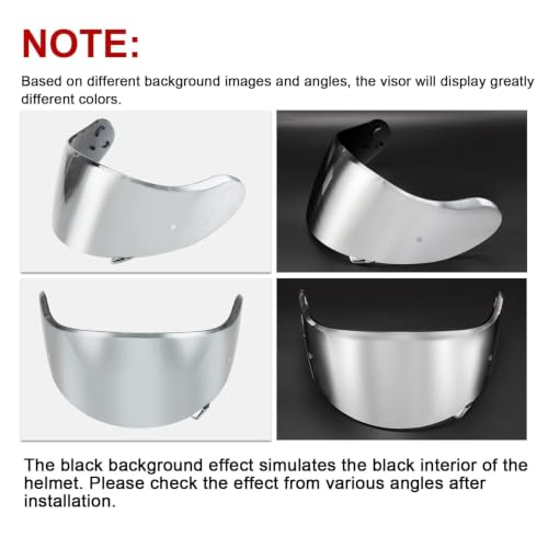 Image of PSLER Neotec 2 Visor - Neotec 2 Helmet Tinted Visor UV Protection Neotec 2 Face Shield Replacement for Neotec 2 CNS-3,Deep Silver-Mirror