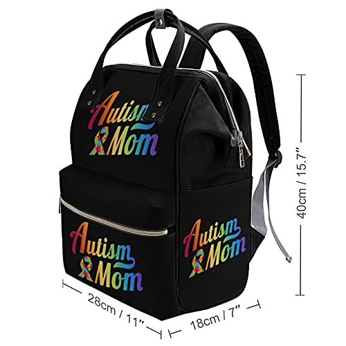 FunnyStar Autism Ribbon Mom Women's Laptop Backpack Travel Nurse Shoulder Bag Casual Mommy Daypack2