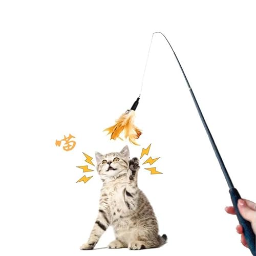 Sivono Katzenspielzeug Federn,8 Stück Katze Federspielzeug mit Glocken, Feder Teaser, Katzen Federspielzeug,Ersatzfeder Nachfüllpackungen mit Glocken, Exerciser Spielspielzeug für Katzen