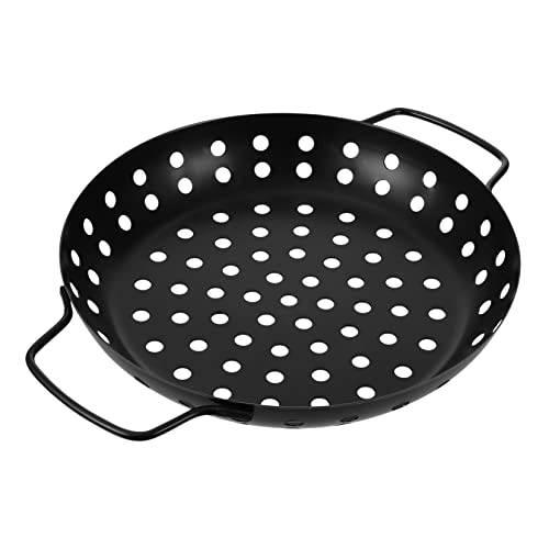 Ciieeo Barbecue Pan Large Holes Griddle Plate for Outdoor Cooking Easy to Use Non-stick Sturdy