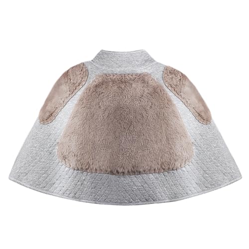 XGOPTS Women Elderly Shoulder Shawl Cape Thick Soft Fleece Padded Shoulder Warmer Wrap Adaptive Easy-Dress Bed Jacket Cape3