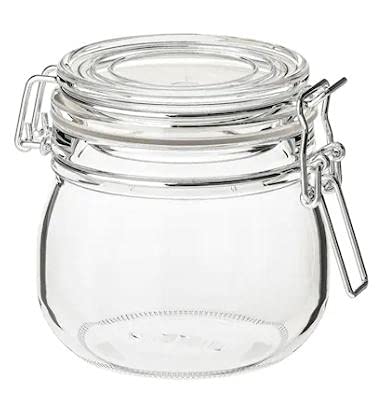 KORKEN Jar with lid, Clear Glass 500 ml (17 oz)