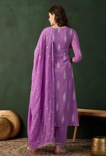Image of SheWill Kurta Set for Women - Maroon Velvet Zari Sequence Cording Embroidered Kurta with Pant and Cutwork Organza Dupatta