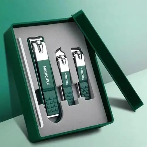 Nail Clippers Set with Glass file 4 Pcs set for men women adult nail cutter set for Thick Larget Toenails & Nails-picture-31