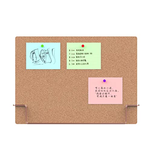 NUOBESTY Quadro de aviso de cortiça, para escritório, escola e casa, 32 x 23 cm, base de ouro rosê