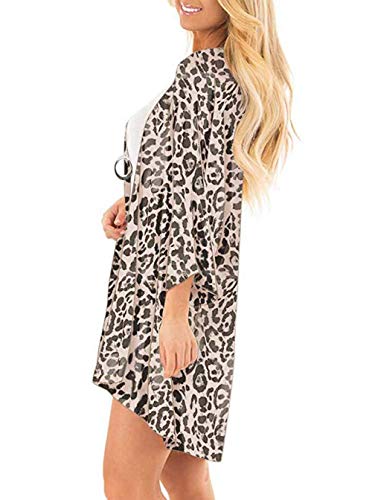 Image of CASURESS Women's Cardigan-Sheer Kimono Loose Summer Floral Print Cover Ups