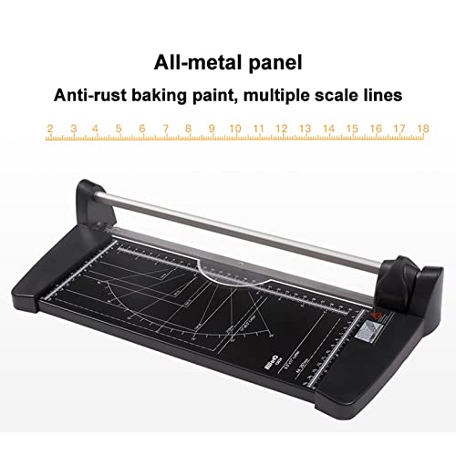 Cortadora de papel resistente, cortador de guillotina para A4, A3, A2, capacidad de 10 hojas, base de metal duradera para cartulina y laminado, ideal para oficina o uso doméstico