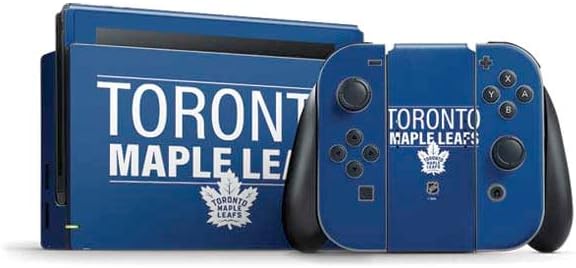 Skinit Decal Gaming Skin Compatible with Nintendo Switch Bundle - Officially Licensed NHL Toronto Maple Leafs Color Pop Design