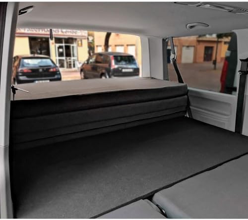 KFoam.es Matratze für VW T4, T5, T6, T6.1 Multivan, California Beach, Caravelle, Transporter, Faltmatratze, Klappmatratze, Camper Van, Reisemobil 185x148x8cm
