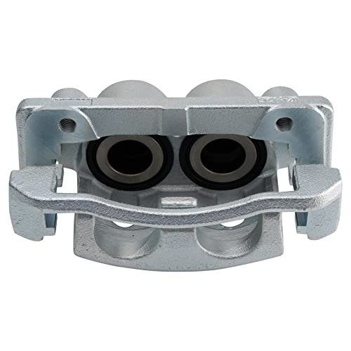 Image of TRQ Front Brake Caliper Set Brackets Hardware Zinc Coated Compatible with 2004-2006 Infiniti QX56 2004 Nissan Pathfinder Armada 2005-2006 Nissan Armada 2004-2007 Titan