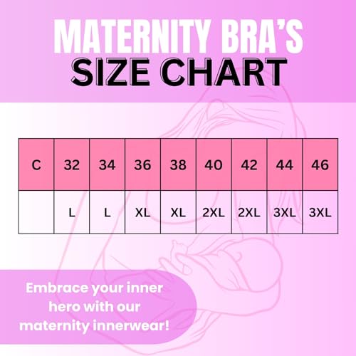 Image of Women's Maternity Feeding Bra, Front Open Snap Button Nursing Bra, Adjustable Shoulder Straps, Wirefree Full Coverage, Soft Non-Padded Breastfeeding Bra for Pregnancy & Lactation