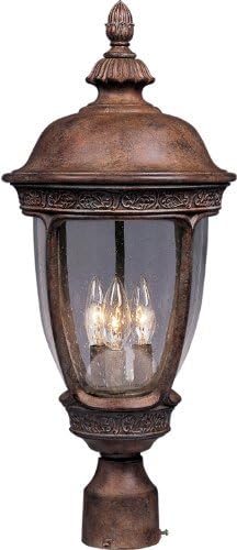 Maxim Knob Hill DC-Three Light Outdoor Pole/Post Mount in European style-10 Inches Wide by 22.5 inches high