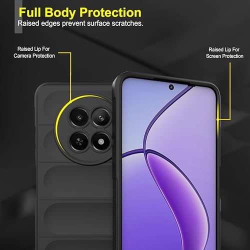 Image of Zapcase Back Case Cover for Realme 13 5G | Compatible for Realme 13 5G Back Cover | Liquid Silicon Magic Case with Camera Protection | Black