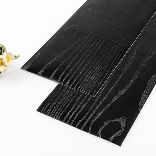 Peel and Stick Floor Tile - Vinyl Flooring 20-Pack (30 Sq.Ft), Waterproof and Self-Adhesive Black Wood Plank for Bathroom Kitchen Laundry Room, Easy DIY Flooring, No Grout Needed (36x6 Inch) by Dureidos - Used condition - US$20.46