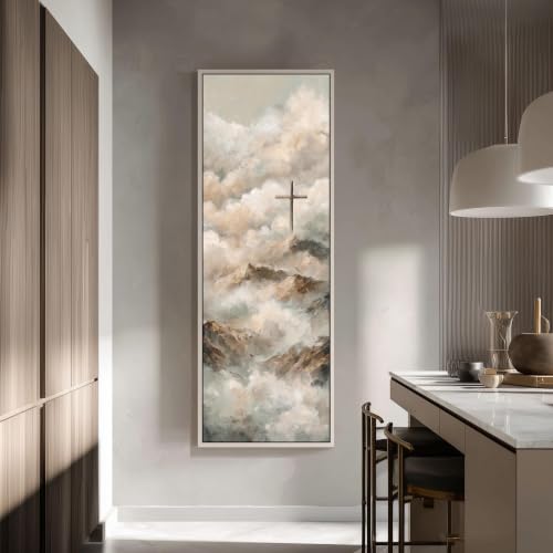 Impression de ciel pour salon moderne : grand tableau vertical - 2