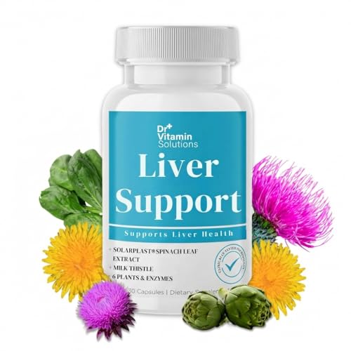 Liver Cleanse Detox and Repair - Milk Thistle Supplement with Chlorophyll, Digestive Enzymes, Artichoke & Dandelion for Natural Gallbladder Support, 30 Vegan Capsules