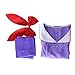 HOLRAN Women Costume Purple Cosplay Uniform Dress Short Sleeve Pleated Costume(Small)