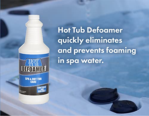 Spa & Hot Tub Defoamer - Quart - Quickly Removes Foam Without The Use Of Harsh Chemicals, Eco-Friendly Safe Silicone Emulsion Formula - Concentrate #TOP1