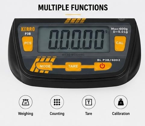 KERRO® GSM DIGITAL WEIGHING BALANCE 600GM/0.01GM (BL-P3B SERIES) 3