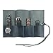 Hide & Drink, Leather Watch Roll Organizer Handmade from Full Grain Leather, Holds Up to 4 Watches, Easy Carry On Watchlover Storage (Slate Blue)