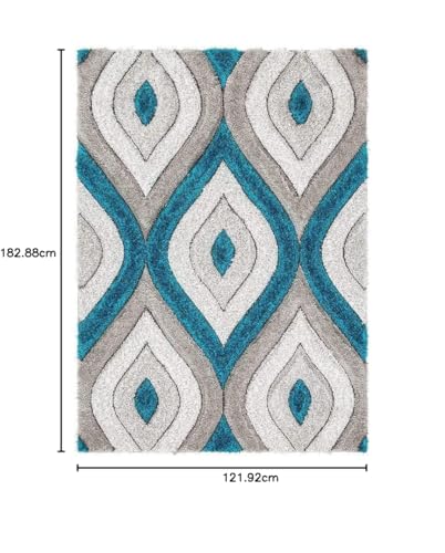 Image of Shaggy Carpet for Living Room 4 X 6 FEET Fluffy Plush Area Rug, Thick Fur Floor Carpet Modern Cozy Rug for Home Decor, Kids Room Bedside Hall, Durable Comfortable Shaggy Rug (Ivory-Yellow X)