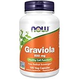 NOW Foods Supplements, Graviola (Annona muricata) 500 mg, Healthy Cell Function*, 100 Veg Capsules