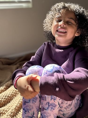 Girls Dinosaur Leggings Original Art Print | Soft & Stretchy Active Playwear | Youth Toddler Size3