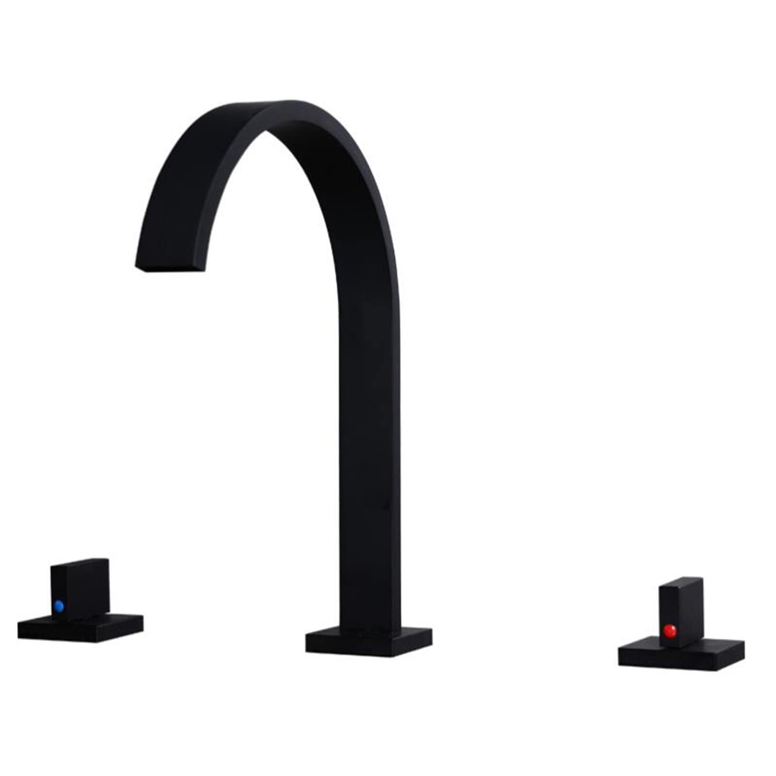 Mitigeur de lavabo salle de bain noir chrome résistant au calcaire
