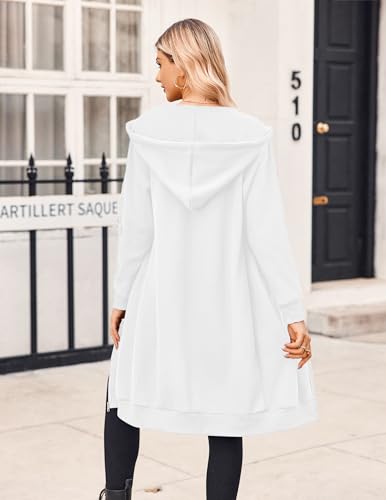 Zeagoo Women's Zip Up Hoodies Oversized Fleece Long Tunic Sweatshirts Casual Long Sleeve 2024 Fall Hoodie Jacket Coat