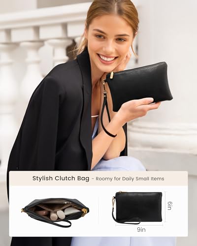Image of LOVEVOOK Laptop Bag for Women - Waterproof Work Bag for Women & Vintage Laptop Tote Purse with Wristlet