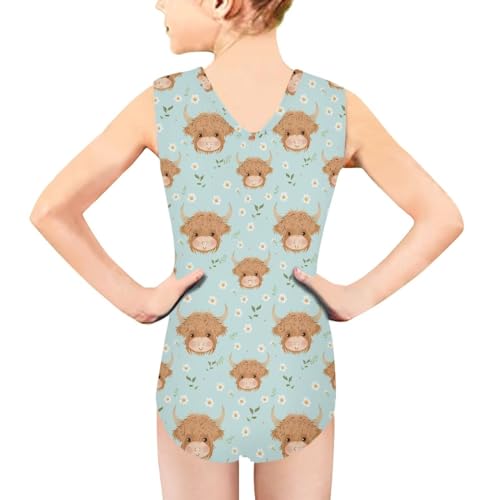 Image of Swimsuits for Girls 3-14 Sleeveless Bathing Suit for Kids Summer One Piece Swimming Suits