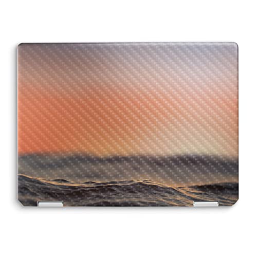 Image of MightySkins Carbon Fiber Skin Compatible with HP Spectre x360 14 inch (2022) Full Wrap Kit - Sunset Sea | Protective, Durable Textured Carbon Fiber Finish | Easy to Apply | Made in The USA