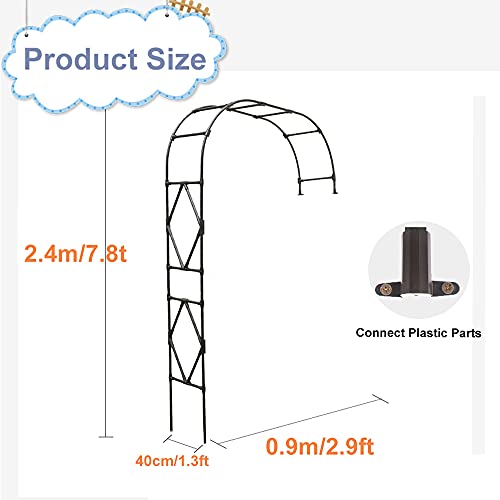 Arche de jardin modulable en métal noir avec assemblage libre facile
