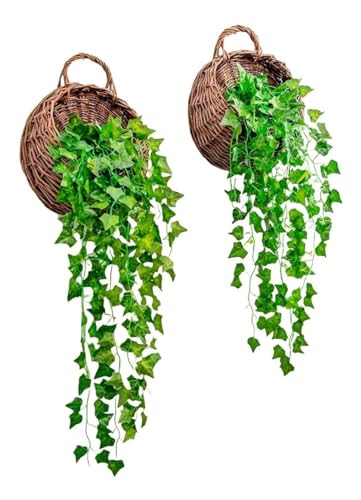 Kit 2 Pendente de Hera Artificial 90cm Trepadeira Planta Artificial Para Decoração