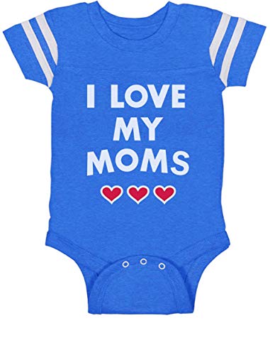 Image of Tstars I Love My Dads Pride Baby Outfit | Gift for Gay LGBT Parents - LGBTQ+ Rainbow Infant Bodysuit