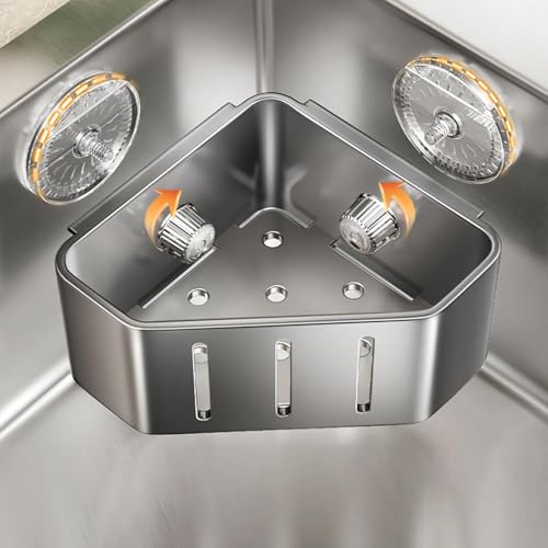Porte-éponge de cuisine triangle pour évier d'appartement - 4