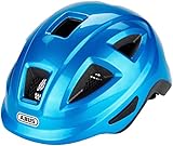ABUS Kinderhelm Anuky 2.0 - Fahrradhelm für Kleinkinder und Kinder - mit Licht und Kinnpolster - für Mädchen und Jungen - Blau Glänzend, Größe M